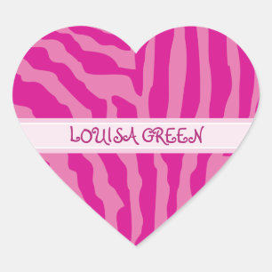 PERSONALIZED NAME STICKERS :: animal print 3B