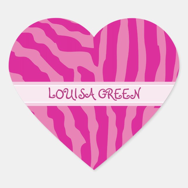 PERSONALIZED NAME STICKERS :: animal print 3B (Front)