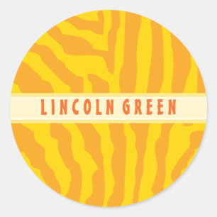 PERSONALIZED NAME STICKERS :: animal print 4B