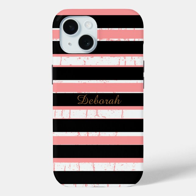 personalized name . stripes Case-Mate iPhone case (Back)