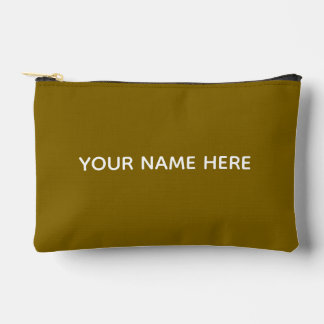 Personalized Name Stylish Modern Elegant Minimal Accessory Pouch
