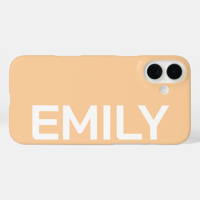 PERSONALIZED NAME STYLISH MODERN MINIMAL MONOGRAM  Case-Mate iPhone CASE (Back (Horizontal))