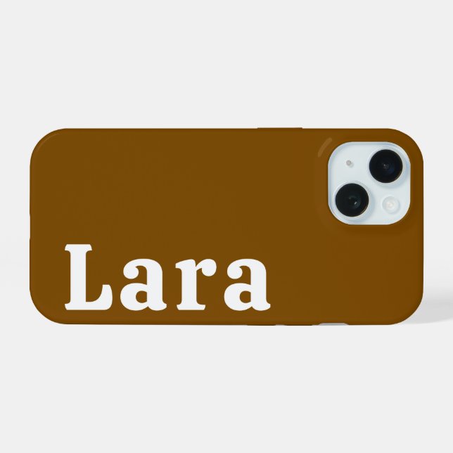 Personalized Name Stylish Modern Minimal Monogram  iPhone 15 Case (Back Horizontal)