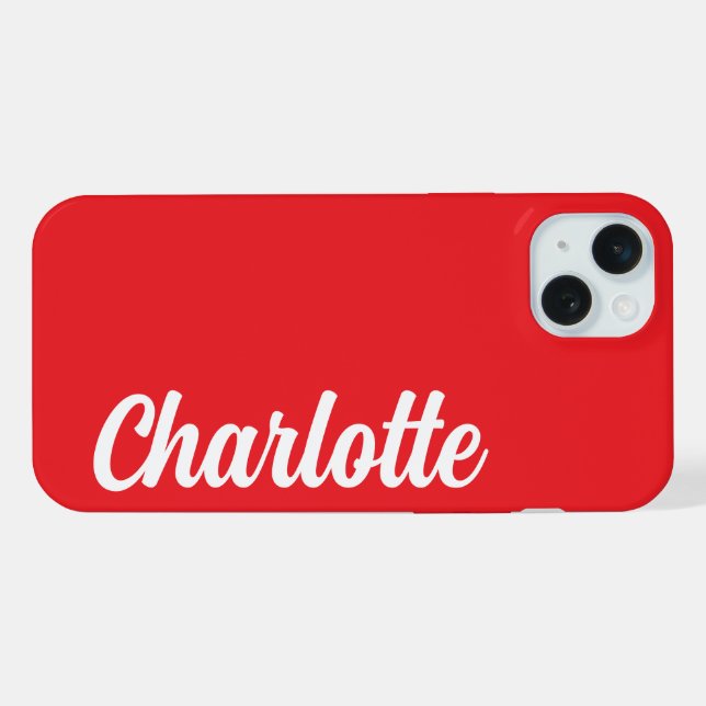 Personalized Name Stylish Modern Minimal Monogram iPhone Case (Back Horizontal)
