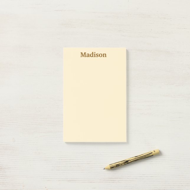 PERSONALIZED NAME STYLISH MODERN OFFICE SCHOOL  POST-IT NOTES (On Desk)