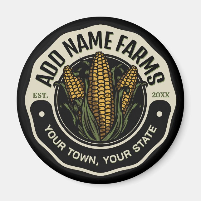 Personalized NAME Sweet Corn Garden Farm Farmer Magnet (Front)