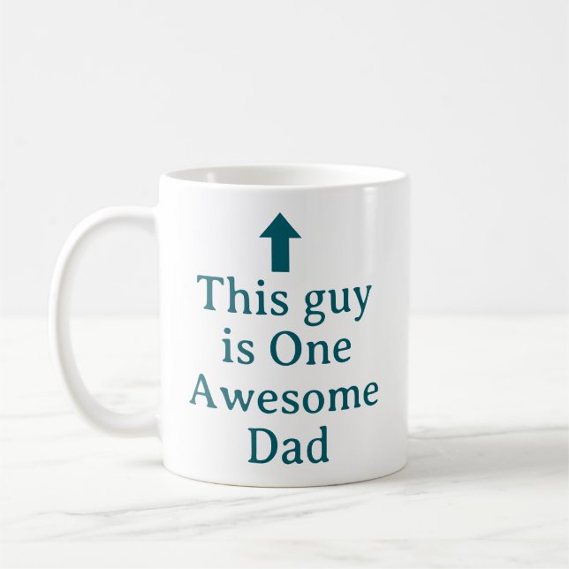 PERSONALIZED NAME & TEXT FUNNY SIMPLE STYLISH DAD COFFEE MUG (Left)