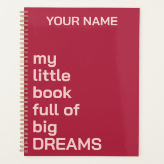 PERSONALIZED NAME TEXT SIMPLE STYLISH DAILY PLANNER