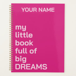 PERSONALIZED NAME TEXT SIMPLE STYLISH DAILY PLANNER