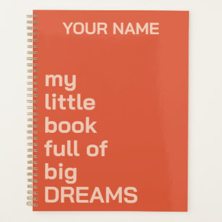PERSONALIZED NAME TEXT SIMPLE STYLISH DAILY PLANNER