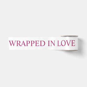 PERSONALIZED NAME & TEXT STYLISH MODERN WHITE SATIN RIBBON