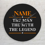 Personalized Name The Man The Myth The Legend Large Clock<br><div class="desc">Personalized Name The Man The Myth The Legend</div>