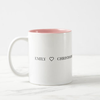 Personalized Name Two-Tone Mug – Minimal Valentine