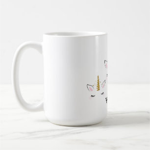 Personalized Name Unicorn Glitter Design – Custom Coffee Mug