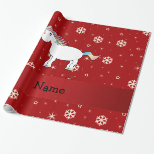 Unicorn Christmas Wrapping Paper | Zazzle UK