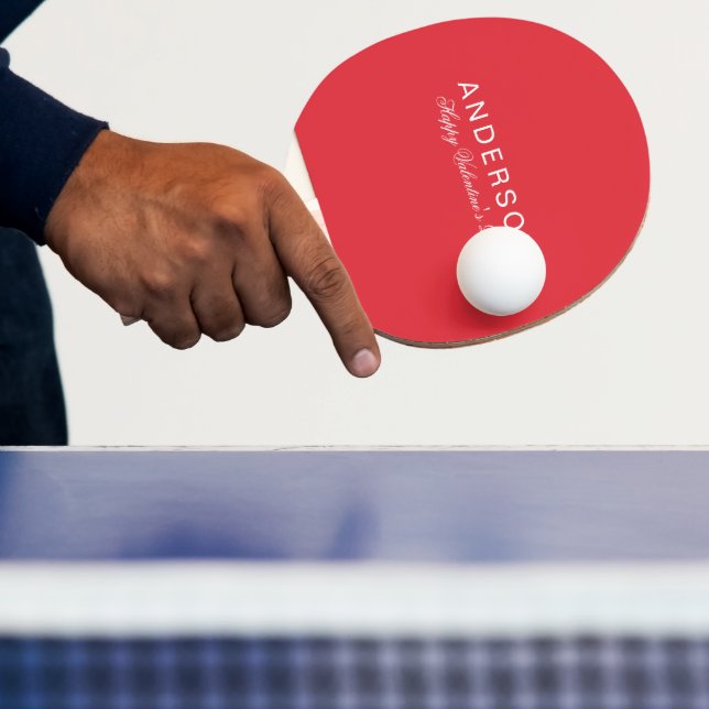 Personalized Name Valentine’s Day Ping Pong Paddle (Insitu)