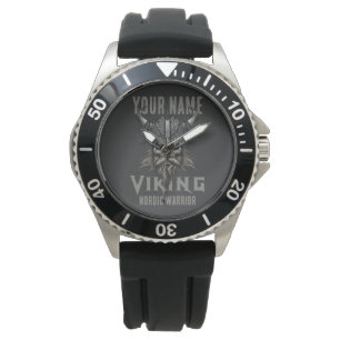 Personalized NAME Viking Warrior Heritage T-Shirt Watch