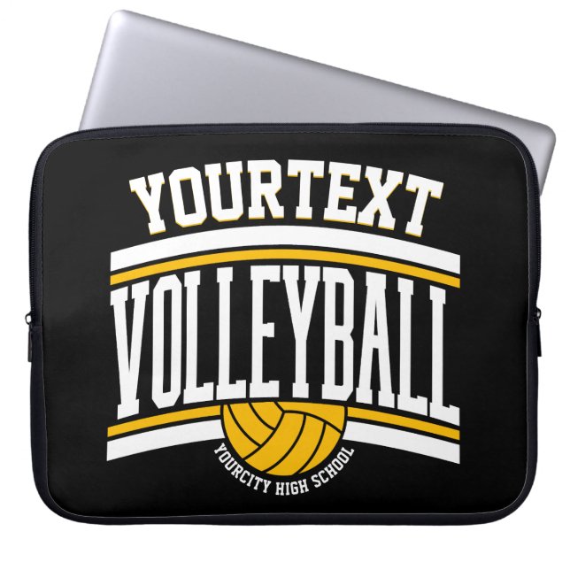 Personalized NAME Volleyball Player School Team  Laptop Sleeve (Front)