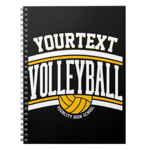 Personalized NAME Volleyball Player School Team Notebook