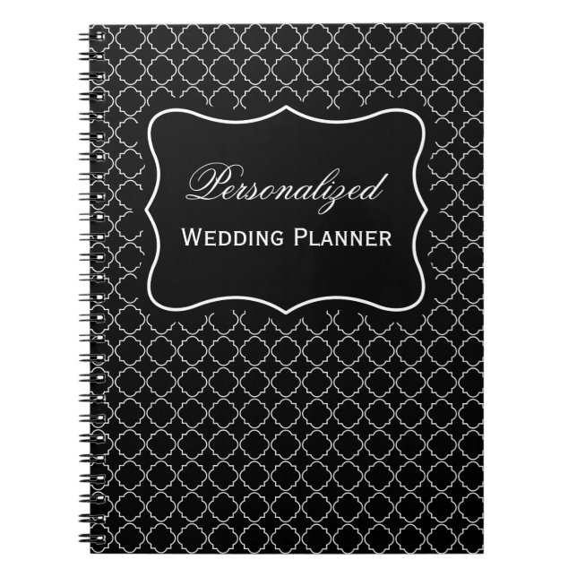 Personalized name wedding planner spiral notebook (Front)