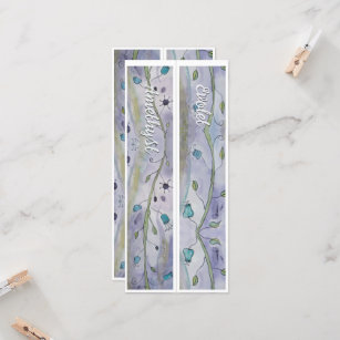 Personalized Name Whimsy Floral Two Bookmarks