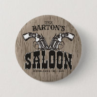 Personalized NAME Wild West Gun Revolver Saloon