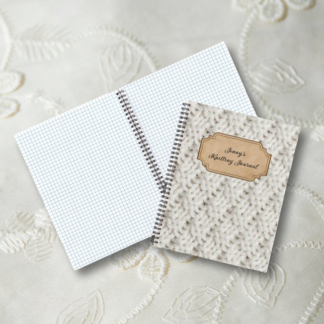 Personalized Name Yarn Pattern Knitting Journal (Creator Uploaded)