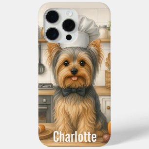 Personalized Name Yorkshire Terrier Dog Chef iPhone 15 Pro Max Case