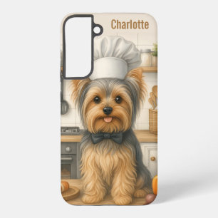 Personalized Name Yorkshire Terrier Dog Chef Samsung Galaxy Case