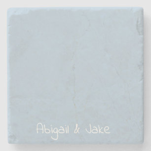 Personalized Names Sky Blue Stone Coaster
