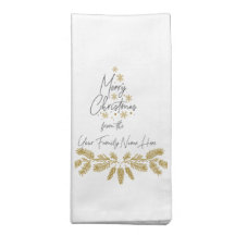 Personalized Napkins_ Family Name_Christmas Tree