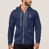Personalized Nautical Anchor And Rope Boat Name Hoodie (Front)