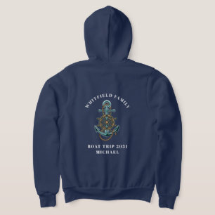 Personalized Nautical Anchor Family Coastal Trip Hoodie