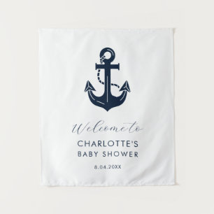 Personalized Nautical Sailor Mom-to-be Tapestry