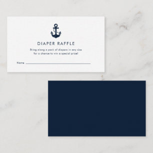 Personalized Nautical Shower Games Diaper Raffle Enclosure Card