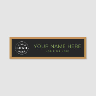 Personalized Navy Blue 3.5" X 1" Rectangle Name Tag