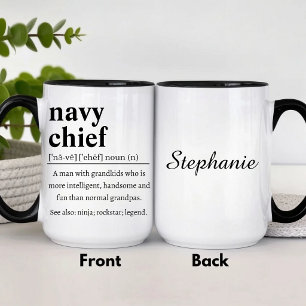 Personalized Navy Chief Definition Mug