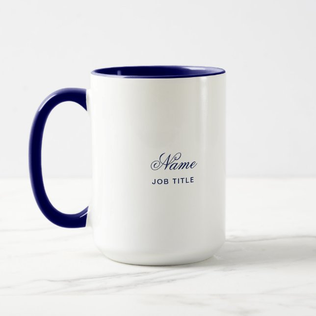 Personalized Navy Combo Mug With Custom Name Style (Left)