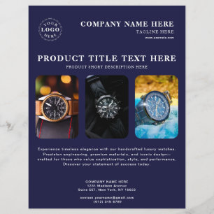 Personalized Navy Flyer for Product Promotions