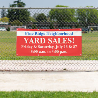 Personalized Neighborhood Sale Banner