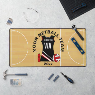 Personalized Netball player Desk Mat