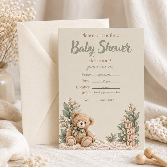 Personalized Neutral Baby Shower Invitation (Creator Uploaded)