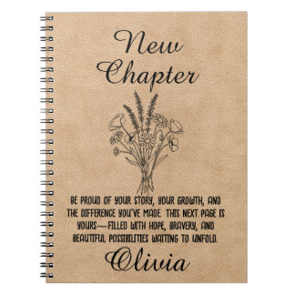 Personalized New Chapter Spiral Journal Gift