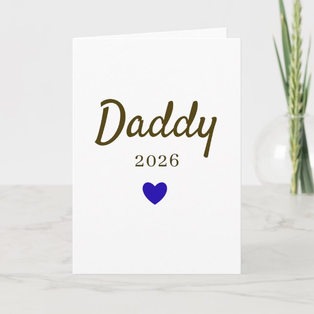 Personalized New Daddy Love Design with Year Card (Front)