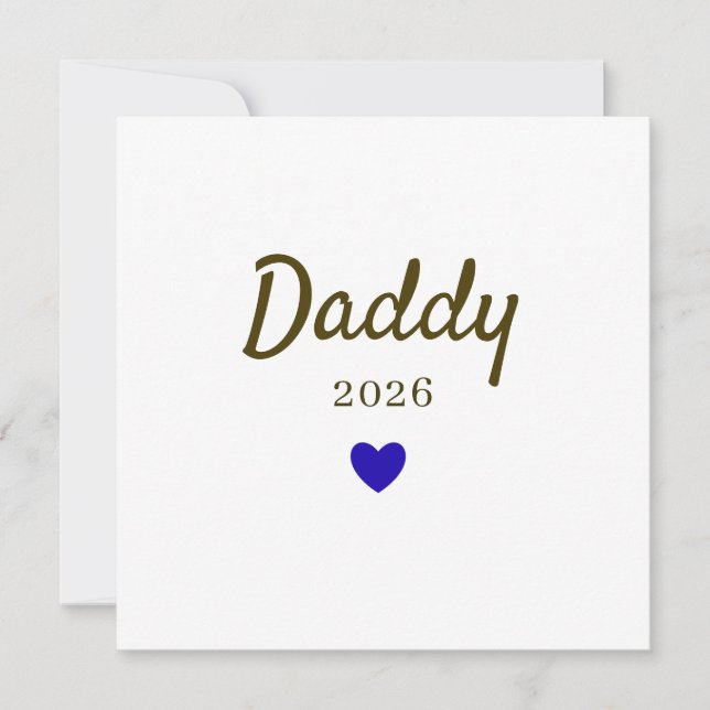 Personalized New Daddy Love Design with Year Holiday Card (Front)