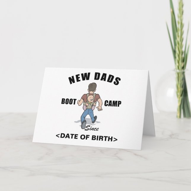 Personalized New Dads Boot Camp Cards (Front)