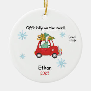 Personalized New Driver Ornament, Custom Licensed  Ceramic Tree Decoration