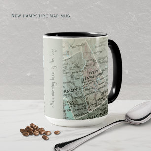 Personalized New Hampshire Map   Coastal NH Mug