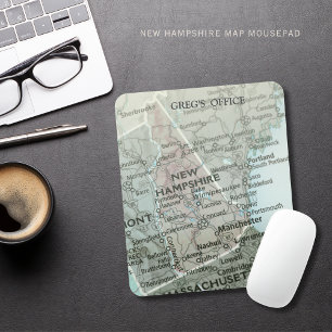 Personalized New Hampshire State Map  Mouse Mat