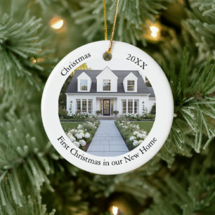 Personalized New Home Christmas Ceramic Tree Decoration